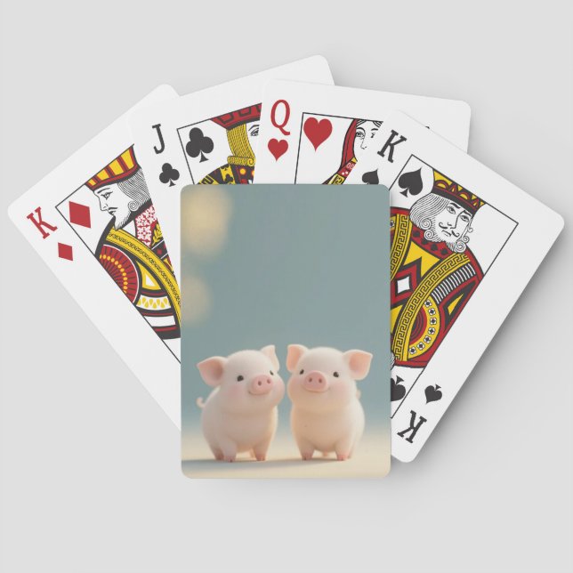 Lycklig Piglet Pair Casinokort (Baksidan)