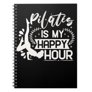 Lycklig Pilates Instruktör Flicksnuny Pilaterna Äl Anteckningsbok