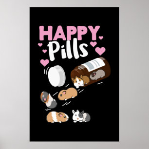 Lycklig Pill Guinea Gris Poster