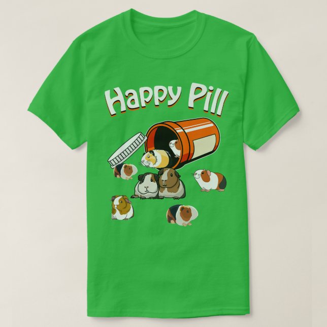 Lycklig Pill Guinea Gris T Shirt (Design framsida)