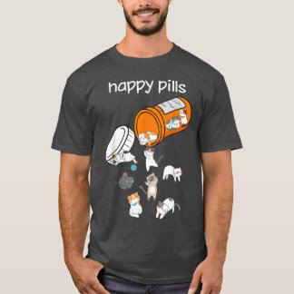 Lycklig Pills Cats Cute Lover Pet Owner G T Shirt
