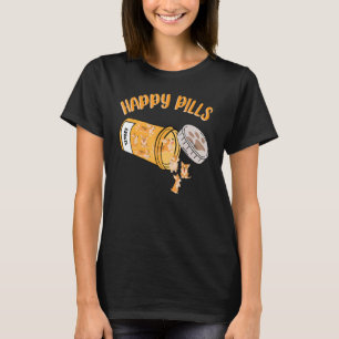 Lycklig Pills Corgis Hund T Shirt