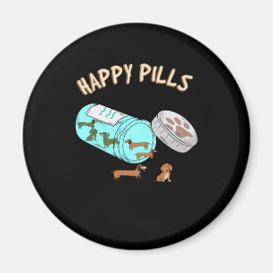 Lycklig Pills Dachshund Cute Hund älskare Magnet