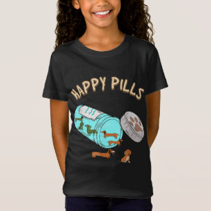 Lycklig Pills Dachshund, Hund älskare Gift T Shirt