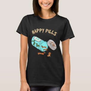 Lycklig Pills Dachshund Hund älskare T Shirt