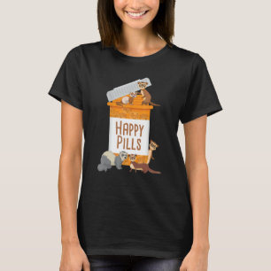 Lycklig Pills - Ferret Zoo Animal Lover Pet Owner T Shirt