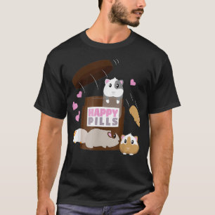 Lycklig Pills Guinea Gris Owner Women Gift Cavy Äl T Shirt