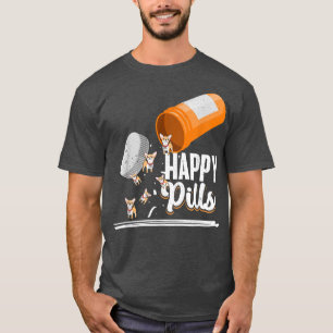 Lycklig Pills Hund älskare Chihuahua Hundägare Ide T Shirt