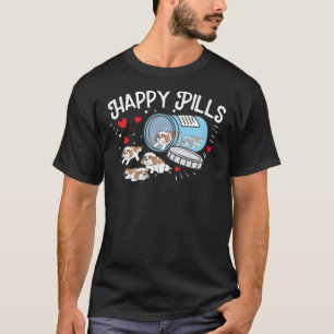 Lycklig Pills Shih Tzu Pills Animal Pet Hund T Shirt
