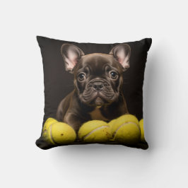 🐕 Lycklig Pinscher Puppy Pillow Tennis Kudde
