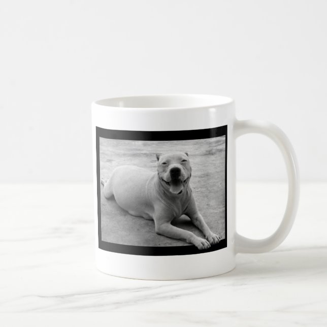 Lycklig pitbullmugg kaffemugg (Höger)