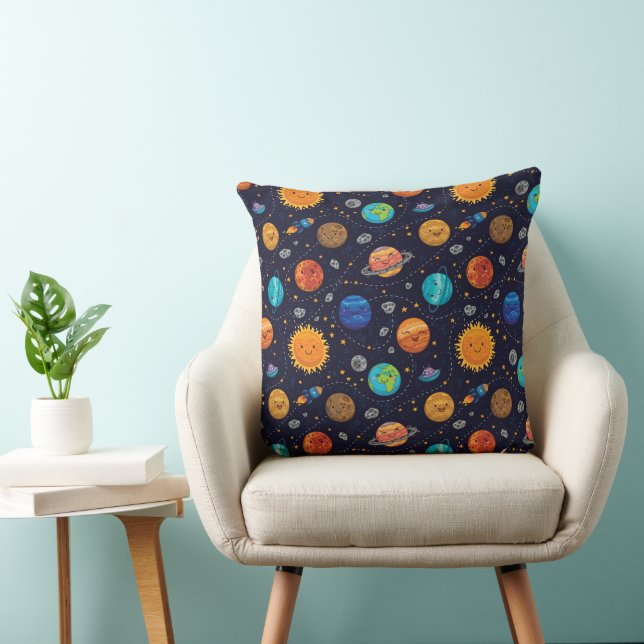 Lycklig Planets Pillow Kudde (Stol)