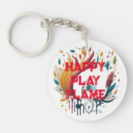 Lycklig Play Flame-design för ett fetstilt utseend