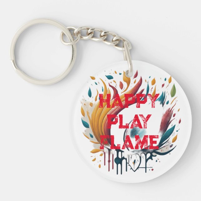 Lycklig Play Flame-design för ett fetstilt utseend (Framsidan)