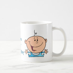 lycklig pojke kaffemugg