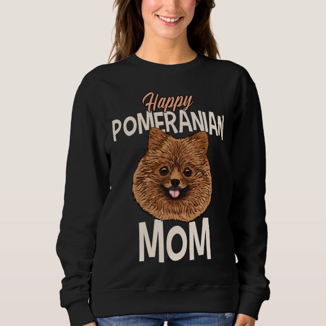 Lycklig Pommern Mamma T Shirt (Framsida)