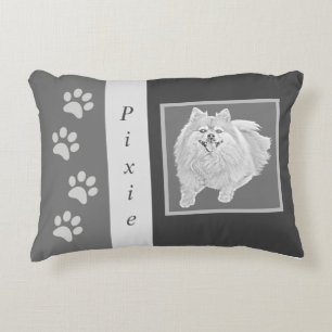 Lycklig Pommern Pommern Pillow-påfyllning Prydnadskudde