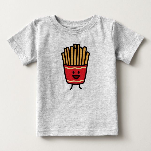 Lycklig pommes frites tee shirt (Framsida)