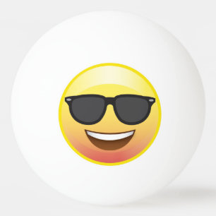 Lycklig Pong för Ping för solglasögonEmoji ansi Pingisboll