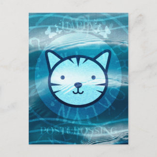 Lycklig Postpassage Kattunge Vykort