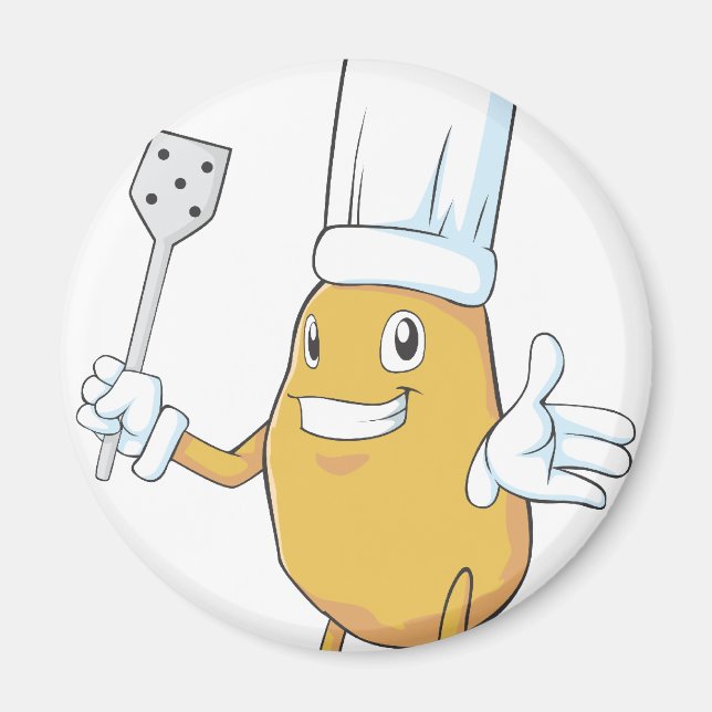 Lycklig Potato Chef Magnet (Framsidan)