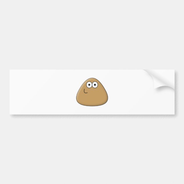Lycklig Pou - Bumper Sticker Bildekal (Framsidan)