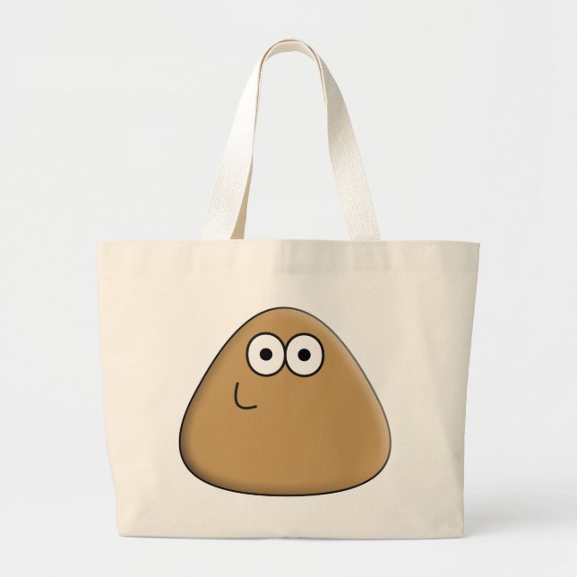 Lycklig Pou - Handsäck Jumbo Tygkasse (Framsidan)