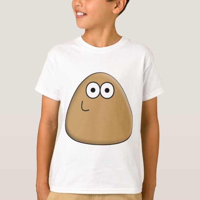 Lycklig Pou - T-Shirt (Framsida)