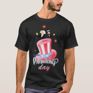 Lycklig President Day hat america T Shirt
