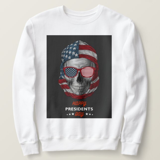 Lycklig president lång ärmad tröja (Design framsida)