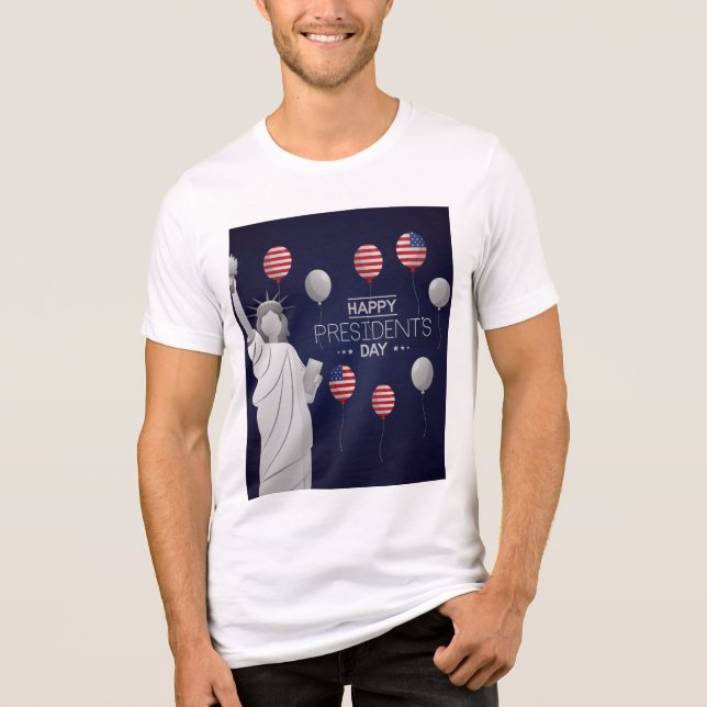 Lycklig president T-Shirt Design (Framsida)