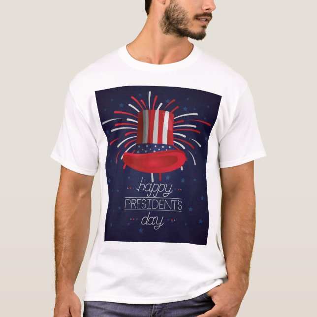 Lycklig president T-Shirt Design (Framsida)