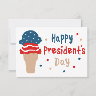 Lycklig presidentens patriotiska glasskon inbjudningar
