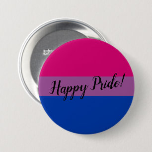Lycklig Pride Bisexual Flagga Knapp
