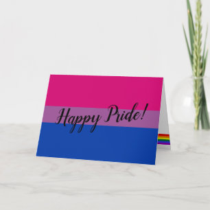 Lycklig Pride Bisexual Flagga Kort