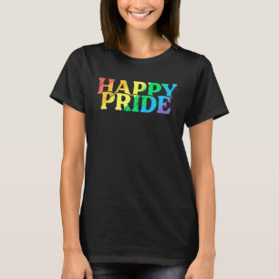 Lycklig Pride Festival March Gay Lesbisk Lgbt Rain T Shirt