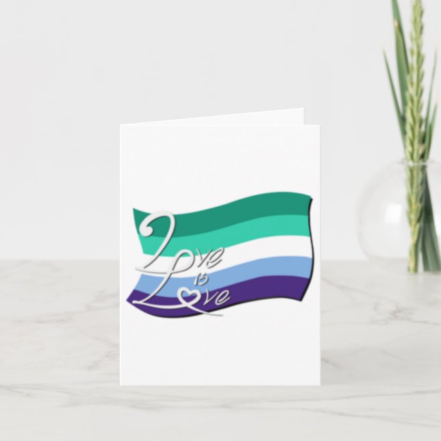 Lycklig Pride! Gay Flagga Oversized Kort (Framsida)
