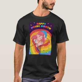 Lycklig Pride Månad med Kärlek regnbåge Tshirt T Shirt