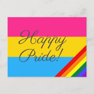 Lycklig Pride Pansexual Flagga Vykort