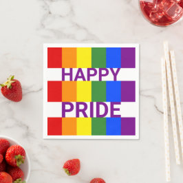 Lycklig Pridet Modern Rainbow Party Pappersservett