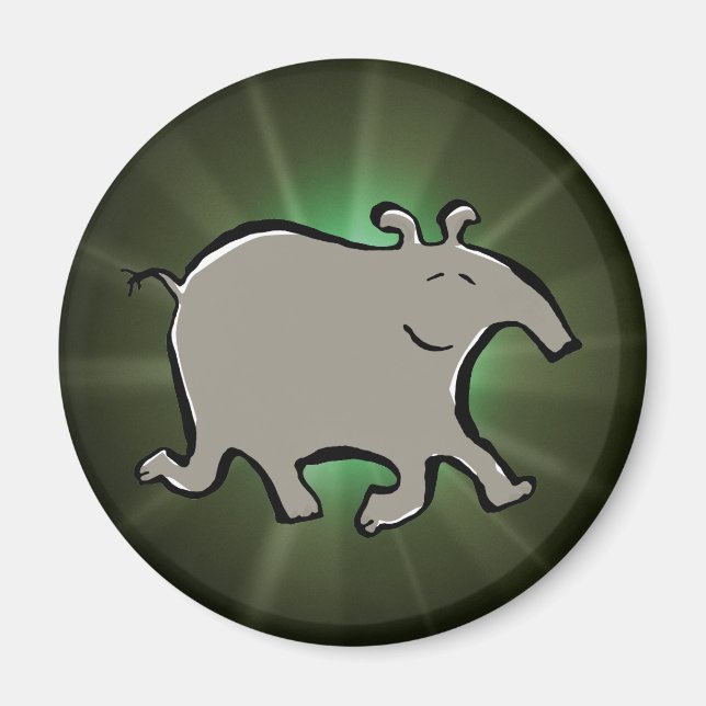 lycklig promenadtapir magnet (Framsidan)
