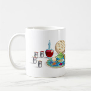 Lycklig Psover Helgdag Pesach Seder Kaffemugg