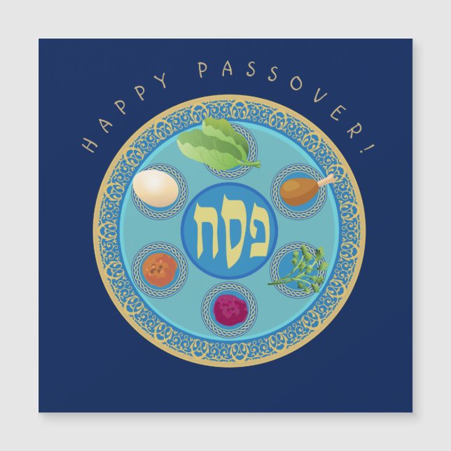 Lycklig Psover Night Party Pesach Seder Magnetic (Framsida)