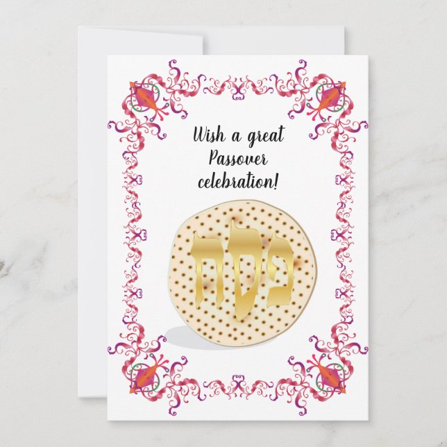 Lycklig Psover Vår Pesach Seder Julkort (Framsida)
