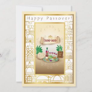 Lycklig Psover Vår Pesach Seder Julkort