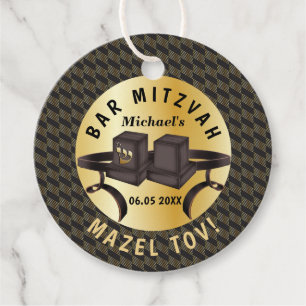 Lycklig Pub Mitzvah 20XX Guld Decorative Gåvor Etiketter