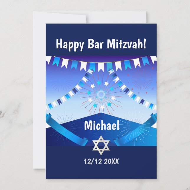 Lycklig Pub Mitzvah 20XX Inbjudningar (Framsida)