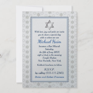 Lycklig Pub Mitzvah 20XX Tefillin Snyggt Inbjudningar