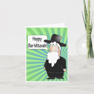 Lycklig Pub Mitzvah-hälsningskort - Funny Rabbi Kort