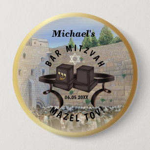 Lycklig Pub Mitzvah Jerusalem Kotel Western Wall Knapp
